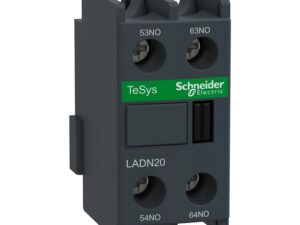 LADN20 | Auxiliary contact block, TeSys D, 2NO, front mounting, screw clamp terminals – Schneider Electric