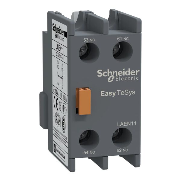 LAEN11_Image_1500x1500.jpg LAEN11 | EasyPact TVS – auxiliary contact block – 1 NO + 1 NC – screw-clamps terminals – Schneider Electric