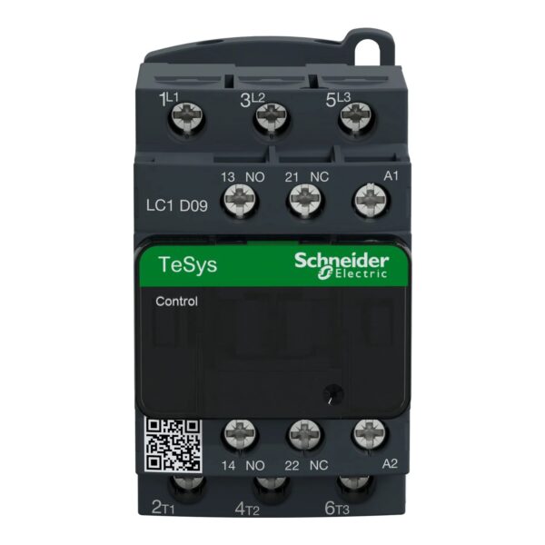 LC1D09_FRONT_1500x1500.jpg LC1D09F7 | TeSys D contactor – 3P(3 NO) – AC-3 – <= 440 V 9 A - 110 V AC coil - Schneider Electric
