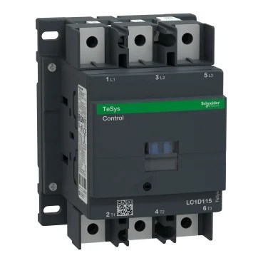 LC1D1156F7_Image_web.jpg LC1D1156M5 | TeSys D contactor – 3P(3 NO) – AC-3 – <= 440 V 115 A - 220 V AC 50 Hz coil - Schneider Electric