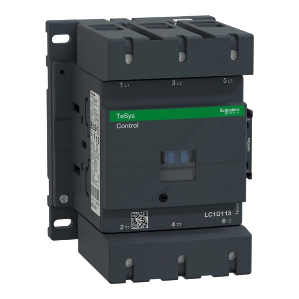 LC1D115M7_Image_1500x1500.jpg LC1D115F7 | TeSys D contactor – 3P(3 NO) – AC-3 – <= 440 V 115 A - 110 V AC 50/60 Hz coil - Schneider Electric