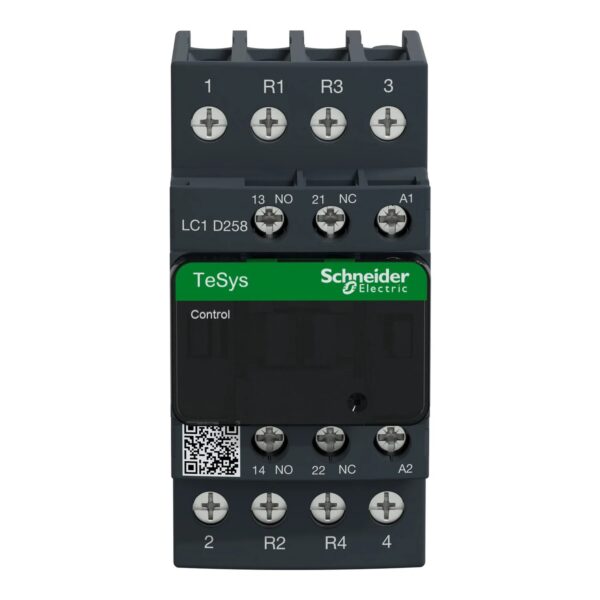 LC1D258M7 | TeSys D contactor – 4P(2 NO + 2 NC) – AC-1 – <= 440 V 40 A - 220 V AC coil - Schneider Electric