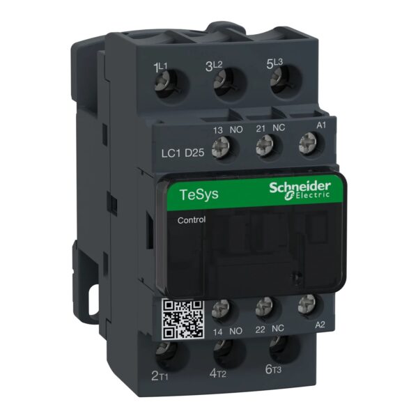 LC1D25E7_Image_1500x1500.jpg LC1D25E7 | TeSys D contactor – 3P(3 NO) – AC-3 – <= 440 V 25 A - 48 V AC coil - Schneider Electric