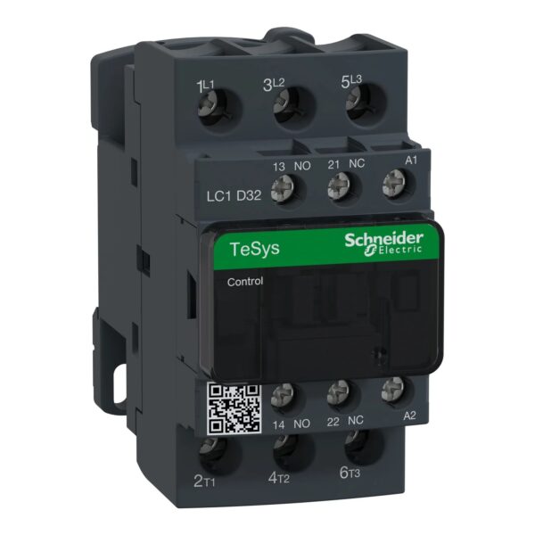 LC1D32F7_Image_1500x1500.jpg LC1D32F7 | TeSys D contactor – 3P(3 NO) – AC-3 – <= 440 V 32 A - 110 V AC coil - Schneider Electric