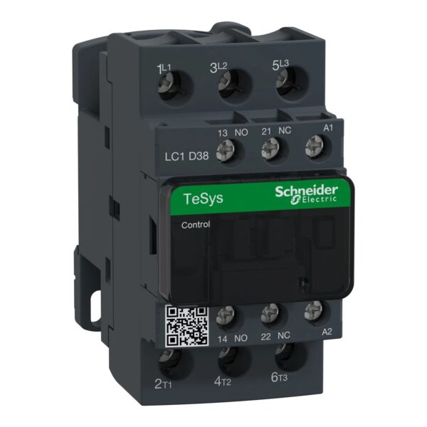 LC1D38F7_Image_1500x1500.jpg LC1D38F7 | TeSys D contactor – 3P(3 NO) – AC-3 – <= 440 V 38 A - 110 V AC 50/60 Hz coil - Schneider Electric