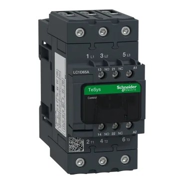 LC1D65AF7_Image_web.jpg LC1D65AF7 | TeSys D contactor – 3P(3 NO) – AC-3 – <= 440 V 65 A - 110 V AC 50/60 Hz coil - Schneider Electric