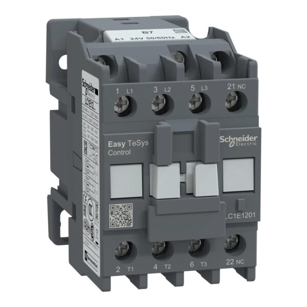 LC1E1201B7_Image_1500x1500.jpg LC1E1201B7 | Easy TeSys contactor 3P(3 NO) – AC-3 – <= 440 V 12A - 24 V AC coil - Schneider Electric