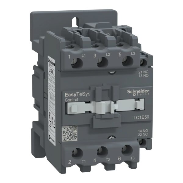 LC1E50F7_Image_1500x1500.jpg LC1E50F7 | Easy TeSys contactor 3P(3 NO) – AC-3 – <= 440 V 50A - 110 V AC coil - Schneider Electric