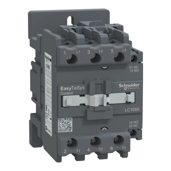 LC1E65U5_Image_1500x1500.jpg LC1E65U5 | Easy TeSys contactor 3P(3 NO) – AC-3 – <= 440 V 65A - 240 V AC coil - Schneider Electric