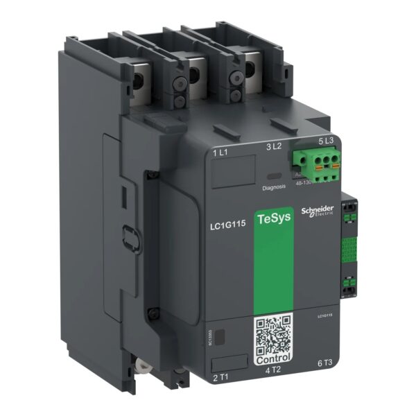 LC1G115EHEN-image_1500x1500.jpg LC1G115KUEN | High power contactor, TeSys Giga, 3 pole (3NO), AC-3 <=440V 115A, standard version, 100…250V wide band AC/DC coil - Schneider Electric