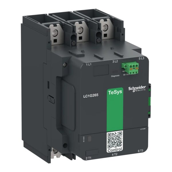 LC1G265EHEN-image_1500x1500.jpg LC1G265KUEN | High power contactor, TeSys Giga, 3 pole (3NO), AC-3 <=440V 265A, standard version, 100…250V wide band AC/DC coil - Schneider Electric