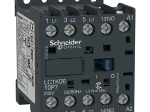 LC1K0610B7 | TeSys K contactor – 3P – AC-3 <= 440 V 6 A - 1 NO aux. - 24 V AC coil - Schneider Electric