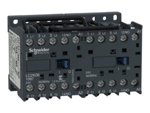 LC2K0610B7 | TeSys K reversing contactor – 3P – AC-3 <= 440 V 6 A - 1 NO - 24 V AC coil - Schneider Electric