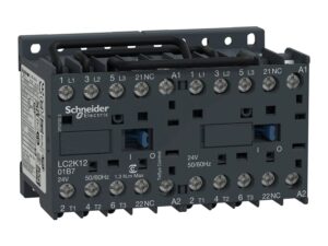 LC2K1201B7 | TeSys K reversing contactor – 3P – AC-3 <= 440 V 12 A - 1 NC - 24 V AC coil - Schneider Electric