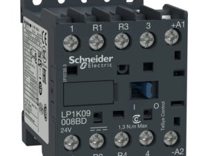 LP1K09008BD | TeSys K contactor – 4P (2 NO + 2 NC) – AC-1 <= 440 V 20 A - 24 V DC coil - Schneider Electric