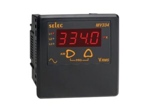 MV334 | LED Voltmeter, 96x96mm – Selec