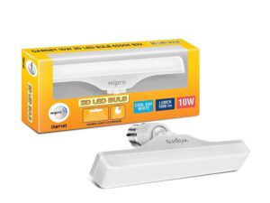 Wipro 10W 3D LED Bulb – Cool White (6500K), 1000 Lumens, B22 Base | Energy-Efficient & Long-Lasting Lighting Solution | Model N11011
