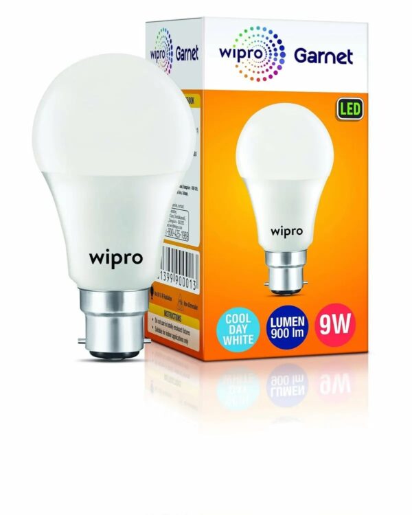 Wipro Garnet LED Bulb – E27, Warm White, 3W