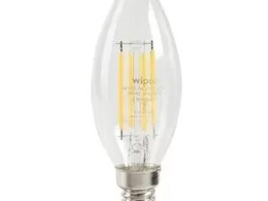 Wipro Garnet 4W Filament Candle LED Bulb – Warm White (2700K), E14 Base | Decorative & Energy-Efficient Bulb with In-Built Surge Protection | Ideal for Home & Office Décor | Model N41002