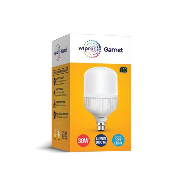 Wipro Garnet High Wattage Bulb – B22, Cool White, 50W