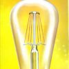 wipro 6-Watts Filament ST64 E27 LED Yellow Bulb |MODEL N62003