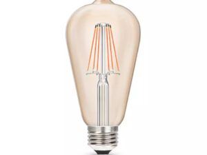 Wipro 8W ST64 LED Filament Bulb – Warm White (2700K), 600 Lumens, E27 Base | Energy-Efficient & Stylish Lighting | Model N82003