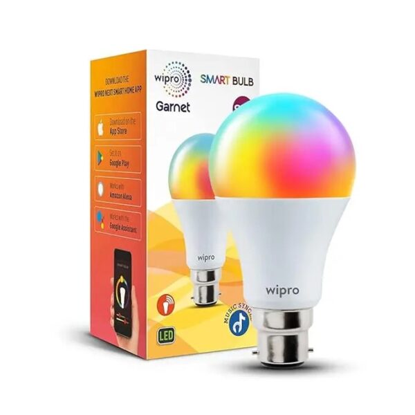 Wipro 9W WiFi LED Smart Bulb – B22- Pin Type, Shades Of White