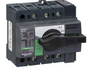 28900 | switch disconnector, Compact INS40 , 40 A, standard version with black rotary handle, 3 poles – Schneider Electric