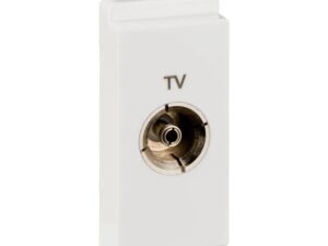 P4500 | TV socket, Livia, coaxial, clip-in, 1 module, white – Schneider Electric