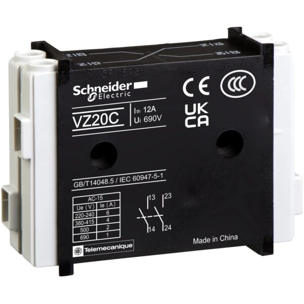 ODAVZ20-bis_1500x1500.jpg VZ20 | TeSys VARIO – auxiliary contact block – 1 NO + 1 NO – Schneider Electric