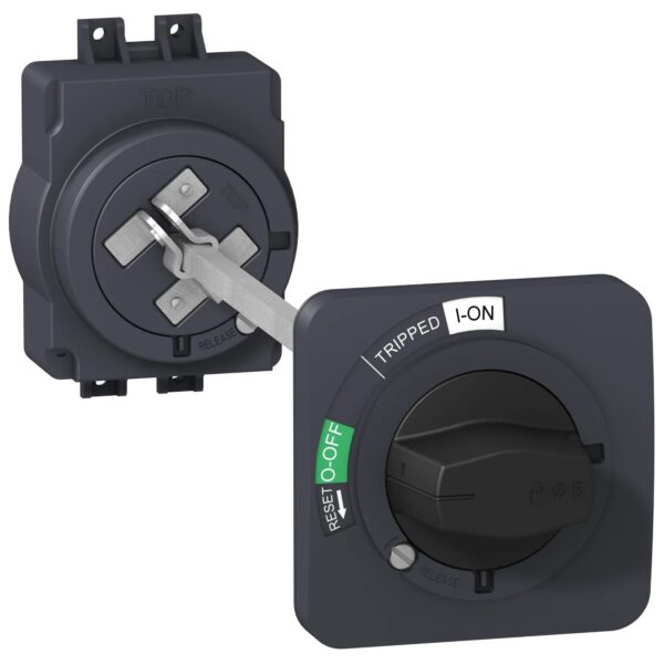 PB101868_1500x1500.jpg EZAROTE | extended rotary handle, EasyPact EZC100, EasyPact CVS100BS, black handle, black front plate – Schneider Electric