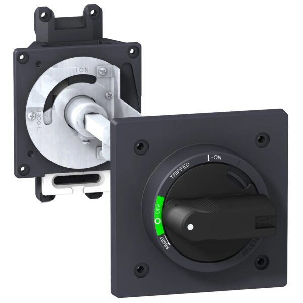 PB101882_1500x1500.jpg EZEROTE | Rotary handle – for EZC250, EZCV250 – black hdl black front plate – extended mtg – Schneider Electric