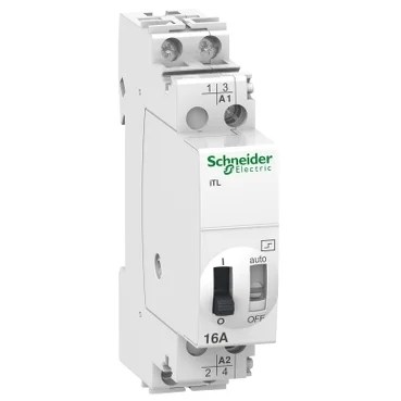 PB106127_web.jpg A9C30212 | impulse relay iTL – 2P – 2 NO – 16A – coil 24 VDC – 48 VAC 50/60Hz – Schneider Electric