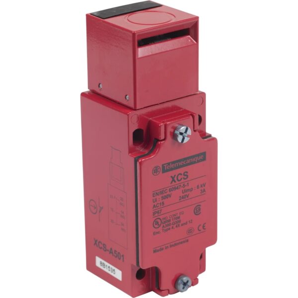 XCSA501 | Safety switch, Telemecanique Safety switches XCS, metal XCSA, 1 NC + 2 NO, slow break, 1 entry tapped Pg 13 – Telemecanique Sensors