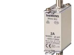 3NA3803 | LV HRC fuse element, NH000, In: 10 A, AC: 500 V, DC: 250 V, Front indicator, live grip lugs – Siemens