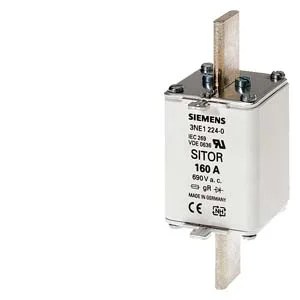 3NE12250 | SITOR fuse link, with blade contacts, NH1, In: 200 A, AC: 690 V, DC: 250 V, front indicator – Siemens