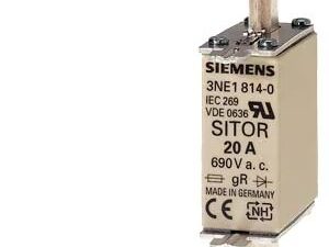 3NE18150 | SITOR fuse link, with blade contacts, NH000, In: 25 A, AC: 690 V, DC: 250 V, front indicator – Siemens