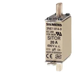 P_NSE0_XX_00548i.jpeg 3NE18150 | SITOR fuse link, with blade contacts, NH000, In: 25 A, AC: 690 V, DC: 250 V, front indicator – Siemens