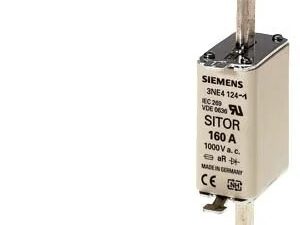 3NE4124 | SITOR fuse link, with blade contacts, NH0, In: 160 A, AC: 1000 V, DC: 440 V, front indicator – Siemens