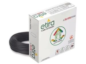 0.75Sqmm, Black | POLYCAB ETIRA PVC INSULATED SINGLE CORE CABLE