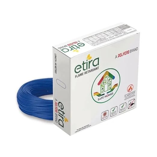 Polycab-Etira-blue.jpg 1.5Sqmm, Blue | POLYCAB ETIRA PVC INSULATED SINGLE CORE CABLE