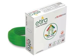 0.75Sqmm, Green | POLYCAB ETIRA PVC INSULATED SINGLE CORE CABLE