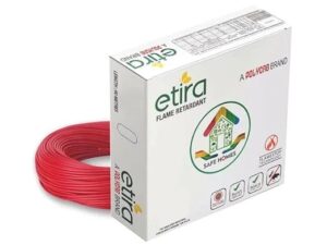 0.75Sqmm, Red | POLYCAB ETIRA PVC INSULATED SINGLE CORE CABLE