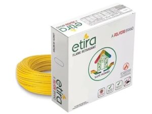 0.75Sqmm, Yellow | POLYCAB ETIRA PVC INSULATED SINGLE CORE CABLE