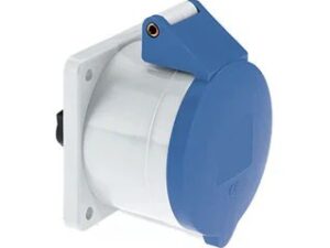 16/20 Amp 3 Pin Panel Mounting Socket Outlet Straight Neptune Bals Splash Proof IP-44