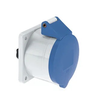 Socket-Outlet-Straight.jpeg 16/20 Amp 3 Pin Panel Mounting Socket Outlet Straight Neptune Bals Splash Proof IP-44