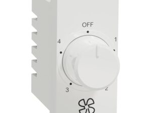 UNS4STFAN1M_WE | Selector switch, Unica pure, 4 steps 360 deg fan regulation, 1 module, white – Schneider Electric
