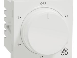 UNS5STFAN2M_WE | Selector switch, Unica pure, 5 steps 360 deg fan regulation, 2 modules, white – Schneider Electric