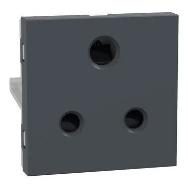 UNS6SK3P2MNS_GY_IOP-Def_CL_web.jpg UNS6SK3P2MNS_GY | Socket-outlet, Unica Pure, mechanism, 2P + E, 6A, with shutter grey – Schneider Electric