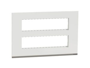 UNSCP16M_WE | Cover Frame, Unica Pure, with fixing frame, 2 gangs, 2 x 8 modules, polar white – Schneider Electric